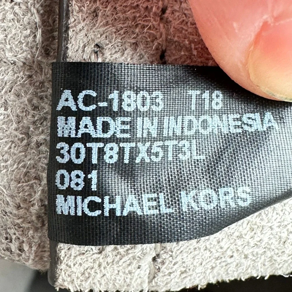 Michael Kors Junie Large Pebble Leather Tote Bag Pearl Grey - Picture 6 of 14